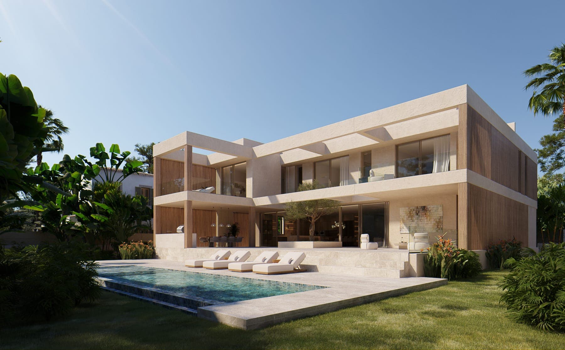 Modern villa with pool and garden in Mallorca